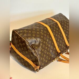 Louis Vuitton Monogram Keepall Bandoulière 55 Travel Bag ✈️ 🤎